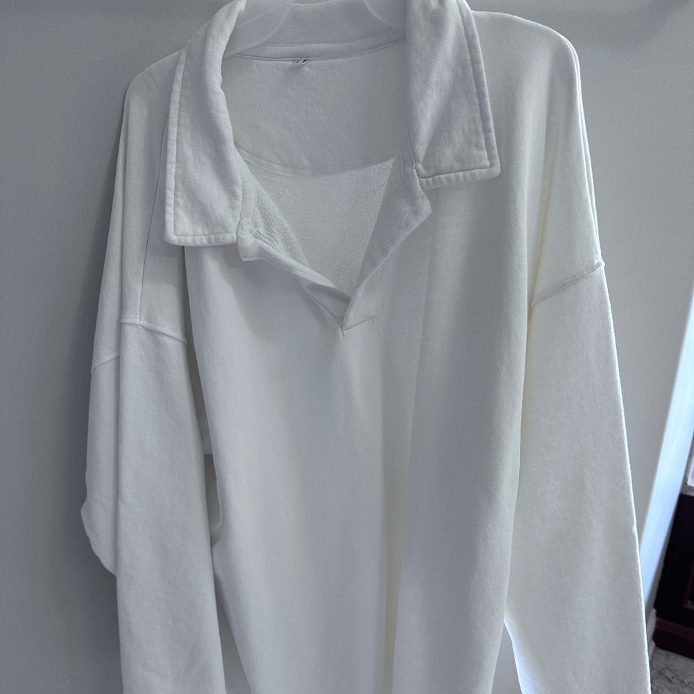 Sloppy Joe 02 Collar sweatshirt (white) - TIBAL fav